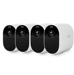Arlo Essential Spotlight Security Camera CCTV system 4 pack bundle, white