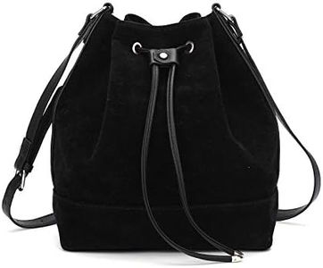 Suede Drawstring Bucket Bag for Women Large-capacity Tote Shoulder Bag Crossbody Purse