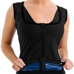 RDX Women Sauna Vest Workout Shirt for Weight loss Compression Sauna Sweat Body Shaper Zipper