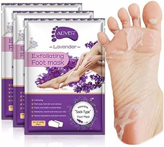 3 Pack Foot Peel Mask,Exfoliating Foot Socks Calluses Remover Dead Skin, Aloe Moisturizing Feet Peeling Mask for Dry Skin,Cracked Heels,Foot SPA Socks for Women and Men