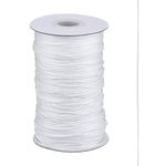 Trimming Shop 3mm Wide White Nylon Braided Cord for Gear Making, DIY Accessories, Gardening Plant and Crafts, Aluminium Blind Shade, 25 Metres