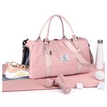 Gym Bag Womens Mens with Shoes Compartment and Wet Pocket,Travel Duffel Bag for Women for Plane,Sport Gym Tote Bags with Toiletry Bag,Waterproof Weekend Overnight Bag Carry on Bag Hospital Holdalls