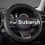 GIANT PANDA Customized Auto Steering Wheel Cover for Subaru Forester, Car Steering Wheel Cover for Subaru Outback and Crosstrek - Solid Black