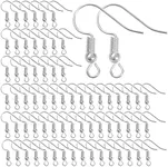 Kurtzy Silver Plated Earring Hooks (500 Pack/250 Pairs) - Hypoallergenic Fish Ear French Wires - DIY Jewelry Making Kit Supplies - Earring Findings for Beginners and Professionals