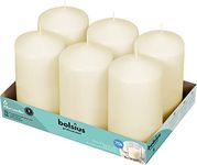 Bolsius 3x6 Set Of 6 Ivory Pillar Candles Aprox 3x6 inches