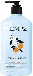 HEMPZ Triple Moisture Body Moisturizer, 17 Oz – Hydrating Lotion Rich with Minerals, Vitamin C, & Hempseed Oil to Nourish & Repair Extremely Dry or Sensitive Skin for Body