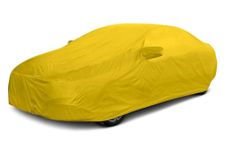 PROTEGO All Weather Protection Car Cover for Polo 2009-2022 | Anti Dust, 100% Waterproof, Custom Fit, Multi-Layered, Elastic Grip, Buckle Hook with Mirror Pocket | (Gold)