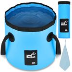 flintronic Folding Water Bucket, 20L Foldable Storage Container Collapsible Bucket for Camping, Outdoor Portable Lightweight Buckets for Traveling Fishing Hiking Camping Boating (Blue)