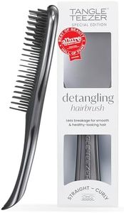 Tangle Teezer Chrome Ultimate Detangler Brush for Wet & Dry Hair, Eliminates Knots & Reduces Breakage for Straight to Curly Hair Types, Midnight Silver