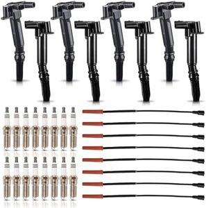 ENA Set of 8 Ignition Coil with 16 Platinum Spark Plug and Wire Set Compatible with Ford 2010-2014 F150, 2011 2012 2013 2014 2015 2016 2017 F250 F350, 2017 E350 Super Duty 6.2L V8 Replace# DG526 DG525