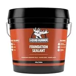 Liquid Rubber Concrete Foundation and Basement Sealant - Indoor & Outdoor Waterproof Coating, Easy to Apply, Black, 3.78 Litres