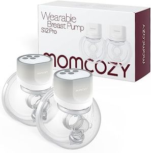 Momcozy Hands-Free Breast Pump S12 Pro, Wearable & Portable Pump with Soft DoubleFit Flange, 3 Modes | 9 Levels Double Electric Pump, Smart Display, 24mm, 2 Pack Cozy Grey