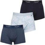 Ted Baker Mens 3 Pack Boxer Briefs - Navy/Dark Denim/Blue Alatri - M