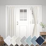 Natural French Door Linen Blend Cur