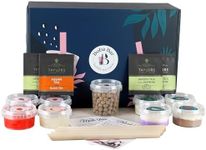 Burst of flavour Bubble Tea Kit - Milk Tea Flavoured tapioca pearls bubble tea with Popping Boba and Jelly Toppings (Serves 4) | Perfect Boba tea kit gift set - MBTK - 4 by Boba Bar London