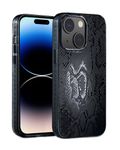 SCORPIFY for iPhone 13 Case [Compatible with MagSafe] with Matte Black Snake Print Design, Cute Magnetic Phone Cover for Women Girls, Slim Shockproof Bumper [10FT MIL-Grade Drop Protection]