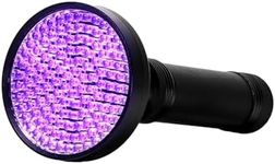 Kobra Black Light Flashlight 128 LED Lamp and Blacklight for Home & Hotel Inspection, Pet Urine & Stains - Ultra Intensity 18W 385-395nm LEDs Spot Counterfeit Money, Leaks, Scorpions (128 LED) (Black)