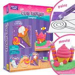 Imagimake Clay Murals - Candyland - Modelling Clay & Glass Paint - 5 Designs - Art & Craft Kit - Age 5 Years+(Nannan)