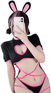 JasmyGirls Bunny Lingerie Anime Cosplay Maid Outfit Sexy Cat Costume Kawaii Bikini Cute Lolita Roleplay Heart One Piece Bodysuit