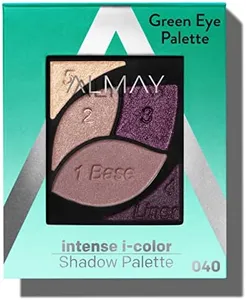 Almay Intense I-Colour Enhancing Eyeshadow Palette, Longlasting Primer Enriched Eye Makeup with Antioxidant Vitamin E, Hypoallergenic and Cruelty Free, 040 Green Eyes, 2.96ml