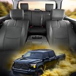 DiffCar for Toyota Tundra seat Covers 2022 2023 2024,Full Set Leather Waterproof Black seat Covers Custom fit for Toyota Tundra Accessories,car seat Protector for Toyota Tundra 2022-2024