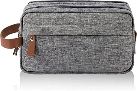 Mens Toiletry Bag, Bathroom Bag, Oxford Cloth Toiletry Bag for Men, Portable Travel Shaving Dopp Kit,Water-Resistant Cosmetic Bag Travel Organizer Storage for Accessories, Gray