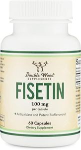 Fisetin Supplement - 100mg of Bioactive Flavnonols, 60 Count (Bioflavonoid Polyphenols Supplement Similar to Apigenin, Luteolin, and Quercetin) Aging Support Senolytic by Double Wood