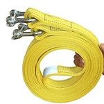 5-10M Towing Rope With Metal Hooks, 5/8/10/15/20/25 Tons High Strength Nylon Tow Strap, Recovery Tow Rope Cable With Steel Forged Hooks, Heavy Duty Straps For Winch Trailers Cars ( Size : 7m(8T) )