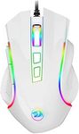 Redragon M602W RGB Wired Gaming Mouse RGB Spectrum Backlit Ergonomic Mouse Griffin Programmable with 7 Backlight Modes up to 7200 DPI for Windows PC Gamers [White]