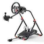 DIWANGUS UK Steering Wheel Stand for Logitech G29/G920/G923, Foldable Racing Wheel Stand with Seat Fixing Rod, Adjustable Height/Angle, Fit for Thrustmaster T300/T248(STAND ONLY)