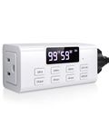 NEARPOW Indoor Countdown Timer Outlet,Auto Shut Off Timers with Large Screen,Customize Countdown,Repeat and Memory Function, Plug in Timers for Electrical Outlet for Charger Lights, 3-Prong 15A/1875W