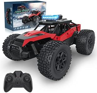 Zhcuves Voiture Télécommandée Tout Terrain, Jouet Enfant Garçons 6 7 8 9 10 11 12 Ans RC Offroad Monster Truck Rapide 22 km/h 2.4GHz, Cadeau Noel Anniversaire Véhicules Radiocommandée Jeux Car