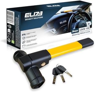 Steering Wheel Lock for Cars & Vans - Car Lock Anti-Theft Device - High Visibility Immobiliser - Vehicle Security Lock - Includes 3 Keys (UK Company)