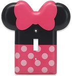 Open Road Brands Disney Minnie Mouse Metal Light Switch Plate - Minnie Mouse Switch Plate Decoration for Kids' Bedroom, Play Room or Movie Room