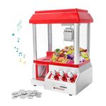 Mutiwill Sweet Grabber Machine Mini Claw Candy Arcade Machine for Chocolate, Small Toys, Treats Claw Machine Game Prize Sweet Dispenser with Coins for Kids