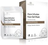 Project E Beauty Aqua Infusion Face Gel Mask | Moisturizing Hydrating Anti-Aging Remove Fine Lines and Brightening Collagen Face Mask Skin Care Hydro-Gel Sheet Masks - 5 Pack