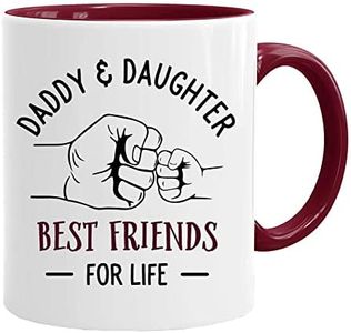 Fathers Day Mug| Daddy & Daughter Mug | Coffee Tea Mug for Breakfast/Birthday Presents for Dad/Uncle/Mam