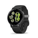 Garmin vívoactive 5, AMOLED GPS Smartwatch, All-day Health Monitoring, Advanced Fitness Features, Personalised Sleep Coaching, Music and up to 11 days battery life, Black