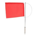 Wind Indicator Flag, Wind Indicator Flag Monotypes Marine Mast Flag Wind Indicator Stainless Steel Red Boat Flag for Sailboat Yacht (185 * 135mm(7972SM))