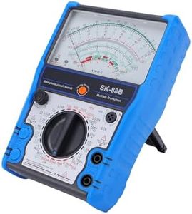 Luocute Analog Multimeter SK-88B, Pointer Multimeter with Silicone Protective Cover Stand Magnet, 11 Function 24 Range AC DC Volt DC Current 10A Rx100K Continuity Buzzer (SK-88B)