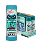 BEAST BIN BAGS, 10 Rolls of 10 x 30 Litre Bags (Total 100 Bags) - Made From 100% Recycled LLDPE - Incredibly Strong, Tall and Slim Drawstring Pedal Blue Bin Bags