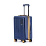 Mokobara Transit Cabin Luggage Trolley Bag-54cm(40L),Polycarbonate Hardshell,360° 8 Silent Wheels,One-Push TSA Lock,Premium Zipper,Carry On Trolley for 3-5 Day Travel,Blue&Yellow(We Meet Again Sunray)