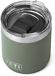 YETI Rambler 10 oz Stackable Lowball 2.0, Vacuum Insulated, Stainless Steel with MagSlider Lid, Camp Green