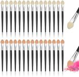 30 Pieces Eyeshadow Applicators, Eyeshadow Brush Sponge Brushes Makeup Applicator 7.5 cm/3 Inch Reusable Foam Tip Makeup Eye Shadow Applicator Brush Set Washable Ink Paints Painting Small Brushes