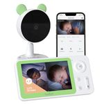 BOIFUN Video Baby Monitor with 1080P Camera, WiFi Smart Phone APP Control, Motion & Sound Detection, Night Vision, Alarm Area, Two-way Audio, Temperature&Humidity Sensor, 4XZoom,iOS/Android Compatible