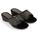 MOSAC Women's Party-Wear Trendy Designer Wedding Casual Slip-On Wedge Fashion Wedding Sandal - 3 Uk