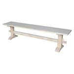 Whitewood International Concepts Trestle Bench in Unfinished