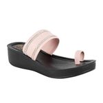 BELLA by Labella Women Fashion Platform Slip On Pink Sandal | Durable | Stylish | Comfortable | Slip Resistant | Lightweight and Breathable | 6 UK