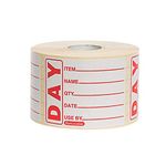 Prepped Product Labels - Roll of 500 (Used to identify discard dates for prepped foods to improve health and safety in the kitchen. When filled in correctly the label will allow quick detection of unsuitable products. Supplied in rolls of 500. Label size: 49 x 75mm)