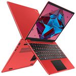 Ruzava 14" Traditional Laptop 6GB DDR4 128GB SSD Celeron N4020(Up to 2.8Ghz) Dual-Core Win PC1920x1080 FHD Dual WiFi BT 4.2 Support 512GB TF&1TB SSD Expand with Webcam for Business Entertainment-Red